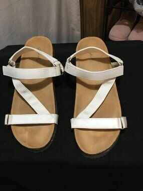 Qupid white strap sandals